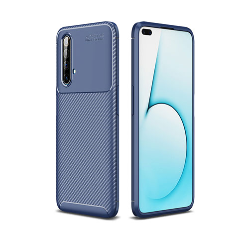 Silikon Hülle Handyhülle Gummi Schutzhülle Flexible Tasche Köper für Realme X50t 5G Blau