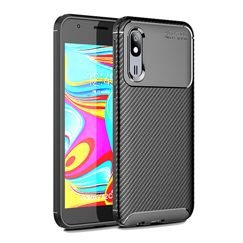 Silikon Hülle Handyhülle Gummi Schutzhülle Flexible Tasche Köper für Samsung Galaxy A2 Core A260F A260G Schwarz