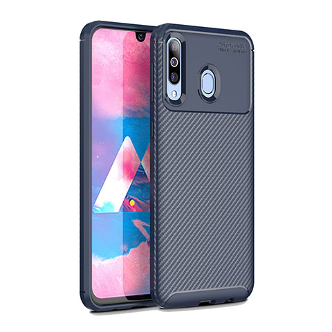 Silikon Hülle Handyhülle Gummi Schutzhülle Flexible Tasche Köper für Samsung Galaxy M30 Blau