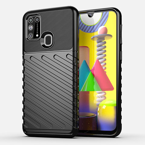 Silikon Hülle Handyhülle Gummi Schutzhülle Flexible Tasche Köper für Samsung Galaxy M31 Prime Edition Schwarz