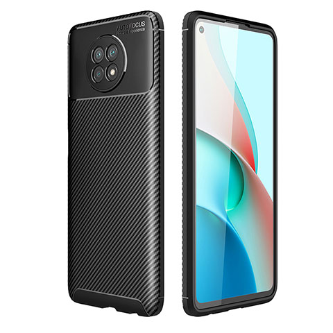 Silikon Hülle Handyhülle Gummi Schutzhülle Flexible Tasche Köper für Xiaomi Redmi Note 9 5G Schwarz