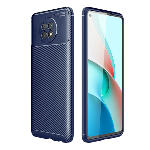 Silikon Hülle Handyhülle Gummi Schutzhülle Flexible Tasche Köper für Xiaomi Redmi Note 9T 5G Blau