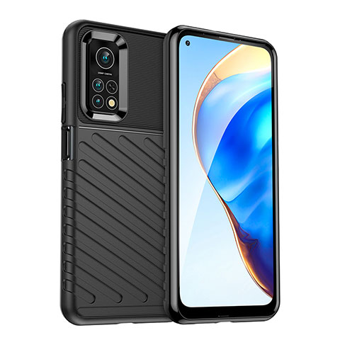 Silikon Hülle Handyhülle Gummi Schutzhülle Flexible Tasche Köper MF1 für Xiaomi Mi 10T 5G Schwarz