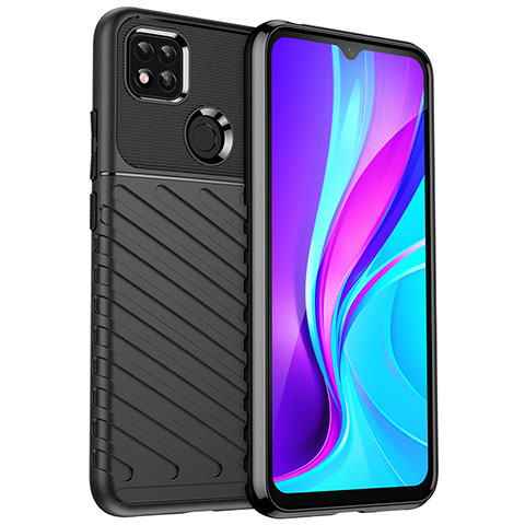 Silikon Hülle Handyhülle Gummi Schutzhülle Flexible Tasche Köper MF1 für Xiaomi Redmi 9 Activ Schwarz