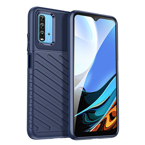 Silikon Hülle Handyhülle Gummi Schutzhülle Flexible Tasche Köper MF1 für Xiaomi Redmi 9 Power Blau