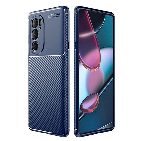 Silikon Hülle Handyhülle Gummi Schutzhülle Flexible Tasche Köper S01 für Motorola Moto Edge 30 Pro 5G Blau