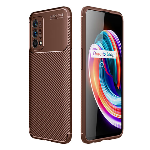 Silikon Hülle Handyhülle Gummi Schutzhülle Flexible Tasche Köper S01 für Realme GT Master 5G Braun