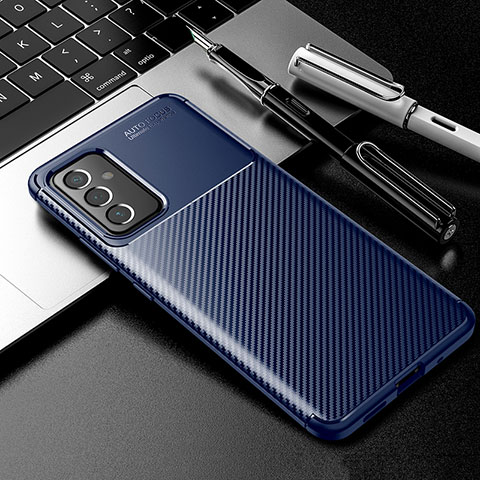 Silikon Hülle Handyhülle Gummi Schutzhülle Flexible Tasche Köper S01 für Samsung Galaxy A15 4G Blau