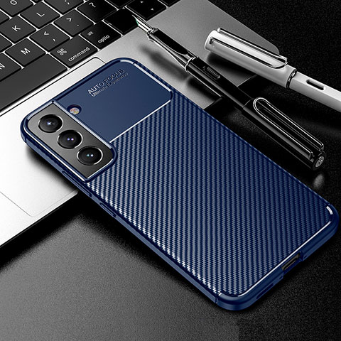 Silikon Hülle Handyhülle Gummi Schutzhülle Flexible Tasche Köper S01 für Samsung Galaxy S24 5G Blau