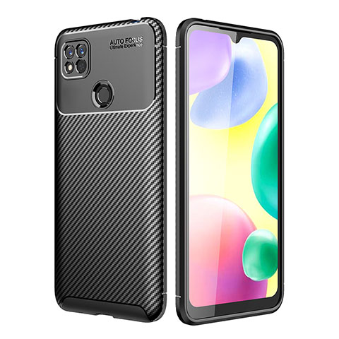 Silikon Hülle Handyhülle Gummi Schutzhülle Flexible Tasche Köper S01 für Xiaomi Redmi 9 Activ Schwarz