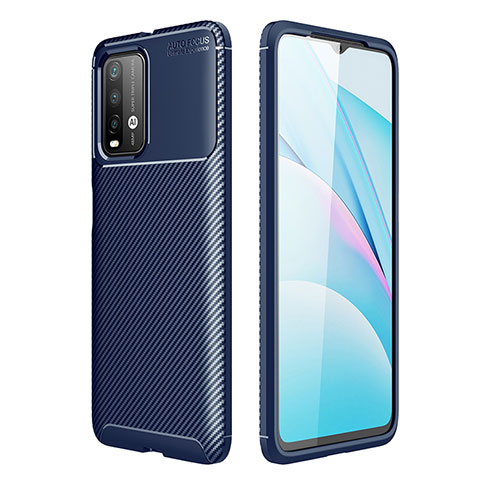 Silikon Hülle Handyhülle Gummi Schutzhülle Flexible Tasche Köper S01 für Xiaomi Redmi 9 Power Blau