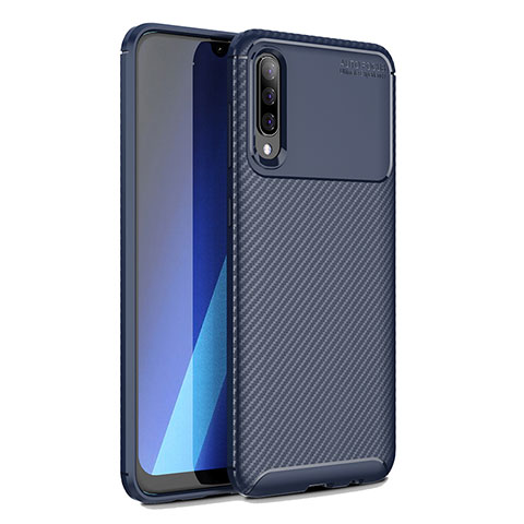 Silikon Hülle Handyhülle Gummi Schutzhülle Flexible Tasche Köper WL1 für Samsung Galaxy A70 Blau