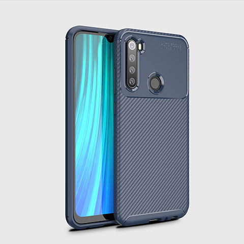 Silikon Hülle Handyhülle Gummi Schutzhülle Flexible Tasche Köper Y02 für Xiaomi Redmi Note 8 (2021) Blau