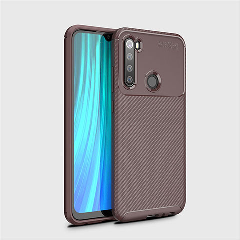 Silikon Hülle Handyhülle Gummi Schutzhülle Flexible Tasche Köper Y02 für Xiaomi Redmi Note 8T Braun