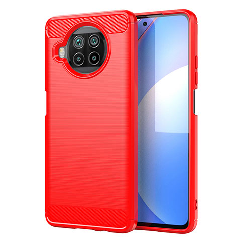 Silikon Hülle Handyhülle Gummi Schutzhülle Flexible Tasche Line C01 für Xiaomi Mi 10T Lite 5G Rot