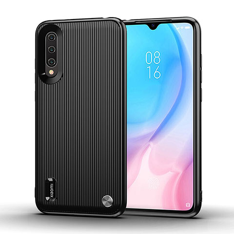 Silikon Hülle Handyhülle Gummi Schutzhülle Flexible Tasche Line C01 für Xiaomi Mi A3 Schwarz