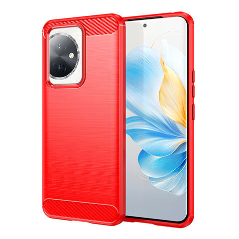 Silikon Hülle Handyhülle Gummi Schutzhülle Flexible Tasche Line für Huawei Honor 100 5G Rot