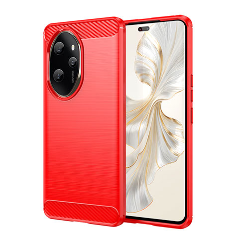 Silikon Hülle Handyhülle Gummi Schutzhülle Flexible Tasche Line für Huawei Honor 100 Pro 5G Rot