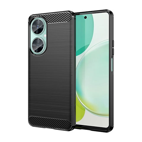 Silikon Hülle Handyhülle Gummi Schutzhülle Flexible Tasche Line für Huawei Nova 11i Schwarz