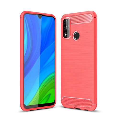 Silikon Hülle Handyhülle Gummi Schutzhülle Flexible Tasche Line für Huawei Nova Lite 3 Plus Rot