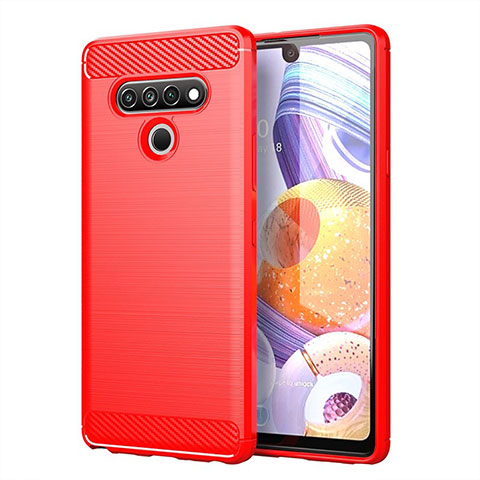 Silikon Hülle Handyhülle Gummi Schutzhülle Flexible Tasche Line für LG Stylo 6 Rot