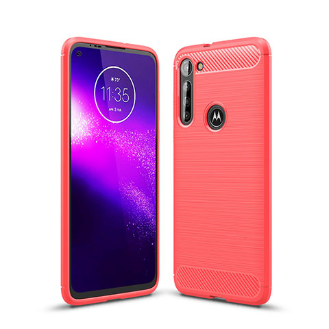 Silikon Hülle Handyhülle Gummi Schutzhülle Flexible Tasche Line für Motorola Moto G8 Power Rot