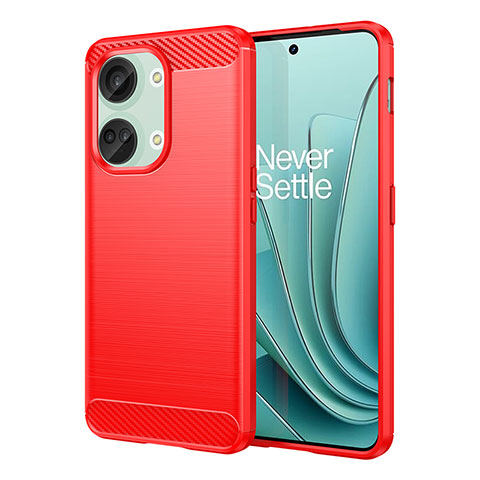 Silikon Hülle Handyhülle Gummi Schutzhülle Flexible Tasche Line für OnePlus Ace 2V 5G Rot