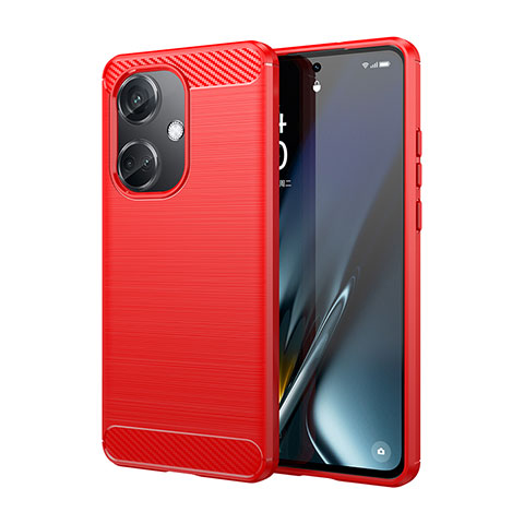 Silikon Hülle Handyhülle Gummi Schutzhülle Flexible Tasche Line für Oppo K11 5G Rot