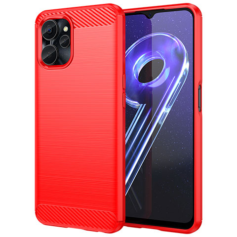 Silikon Hülle Handyhülle Gummi Schutzhülle Flexible Tasche Line für Realme 10T 5G Rot