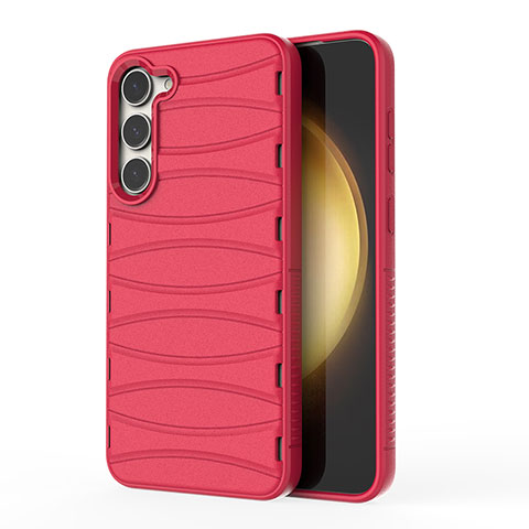 Silikon Hülle Handyhülle Gummi Schutzhülle Flexible Tasche Line KC1 für Samsung Galaxy S23 Plus 5G Rot