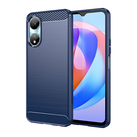 Silikon Hülle Handyhülle Gummi Schutzhülle Flexible Tasche Line MF1 für Huawei Honor X5 Plus Blau