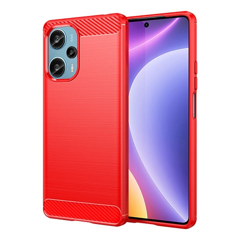 Silikon Hülle Handyhülle Gummi Schutzhülle Flexible Tasche Line MF1 für Xiaomi Redmi Note 12 Turbo 5G Rot