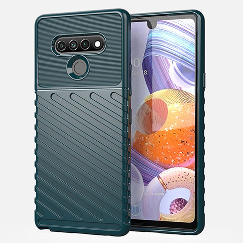 Silikon Hülle Handyhülle Gummi Schutzhülle Flexible Tasche Line S01 für LG Stylo 6 Grün