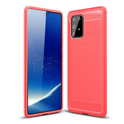 Silikon Hülle Handyhülle Gummi Schutzhülle Flexible Tasche Line WL1 für Samsung Galaxy M80S Rot