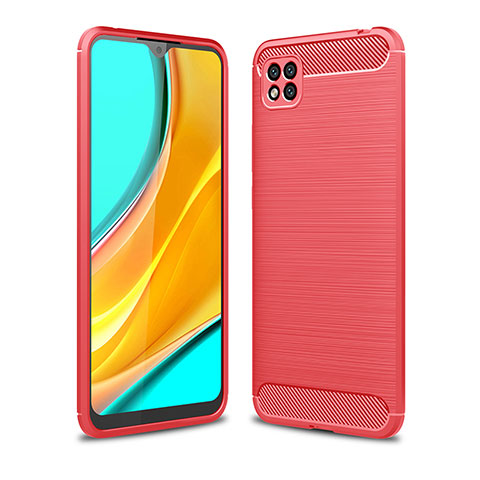 Silikon Hülle Handyhülle Gummi Schutzhülle Flexible Tasche Line WL1 für Xiaomi Redmi 9 Activ Rot