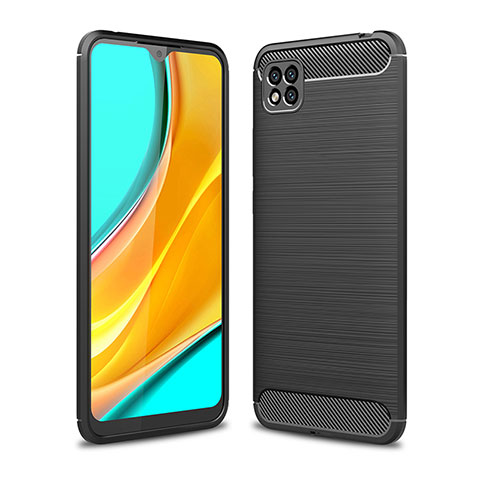 Silikon Hülle Handyhülle Gummi Schutzhülle Flexible Tasche Line WL1 für Xiaomi Redmi 9 Activ Schwarz