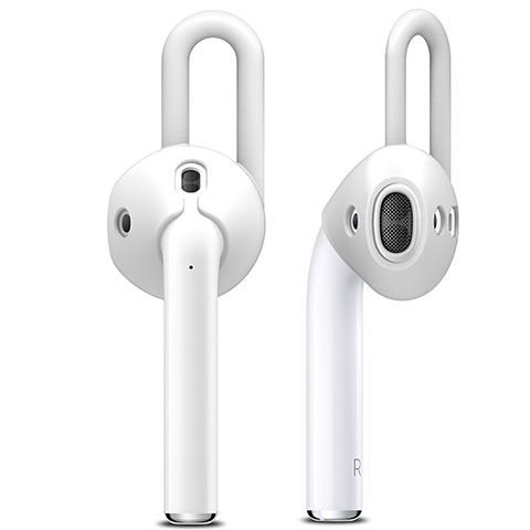 Silikon Hülle Handyhülle Gummi Schutzhülle für Apple AirPods Weiß