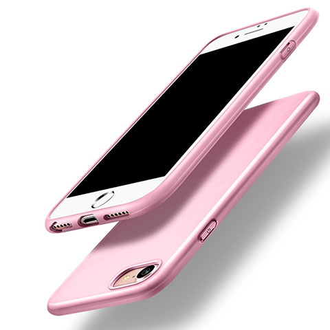 Silikon Hülle Handyhülle Gummi Schutzhülle für Apple iPhone 7 Rosa