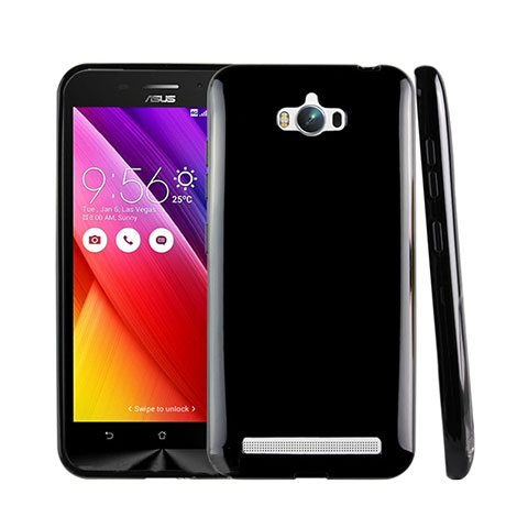 Silikon Hülle Handyhülle Gummi Schutzhülle für Asus Zenfone Max ZC550KL Schwarz