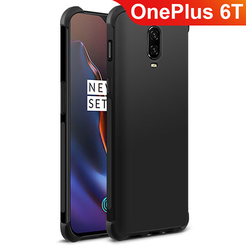 Silikon Hülle Handyhülle Gummi Schutzhülle für OnePlus 6T Schwarz