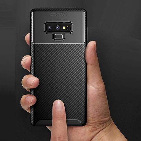 Silikon Hülle Handyhülle Gummi Schutzhülle Köper B02 für Samsung Galaxy Note 9 Schwarz