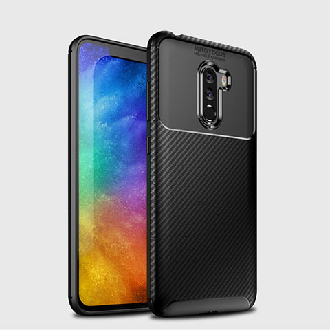 Silikon Hülle Handyhülle Gummi Schutzhülle Köper B03 für Xiaomi Pocophone F1 Schwarz