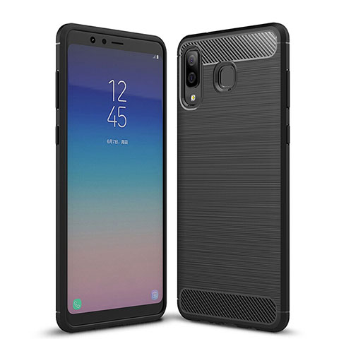 Silikon Hülle Handyhülle Gummi Schutzhülle Köper für Samsung Galaxy A8 Star Schwarz