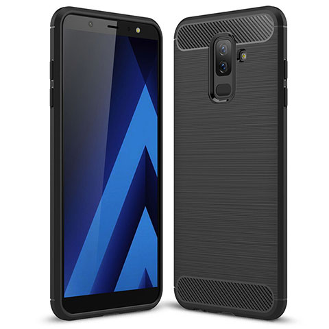 Silikon Hülle Handyhülle Gummi Schutzhülle Köper für Samsung Galaxy A9 Star Lite Schwarz