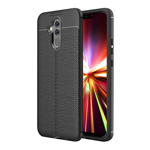 Silikon Hülle Handyhülle Gummi Schutzhülle Leder Q01 für Huawei Mate 20 Lite Schwarz