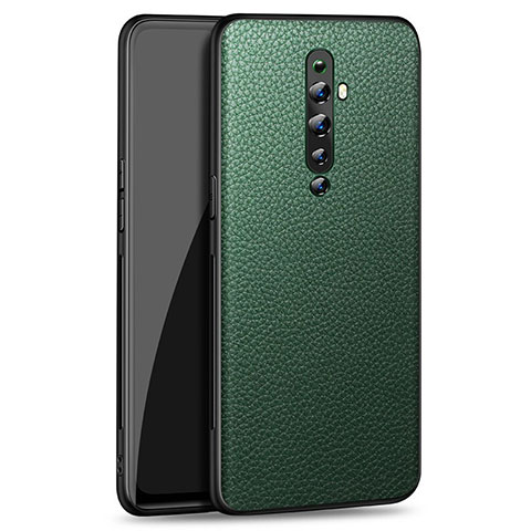 Silikon Hülle Handyhülle Gummi Schutzhülle Leder Tasche C01 für Oppo Reno2 Z Grün