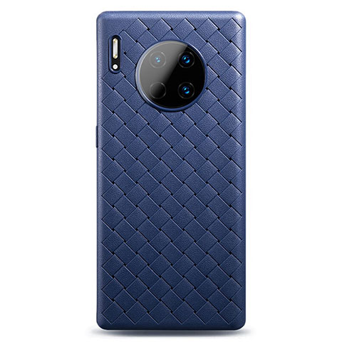 Silikon Hülle Handyhülle Gummi Schutzhülle Leder Tasche D01 für Huawei Mate 30 Blau