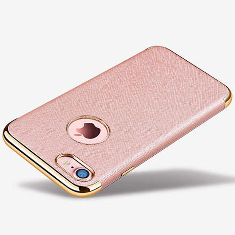 Silikon Hülle Handyhülle Gummi Schutzhülle Leder Tasche für Apple iPhone 7 Rosegold