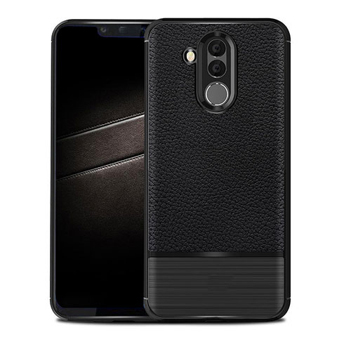 Silikon Hülle Handyhülle Gummi Schutzhülle Leder Tasche für Huawei Mate 20 Lite Schwarz