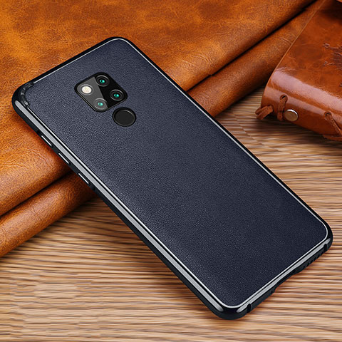 Silikon Hülle Handyhülle Gummi Schutzhülle Leder Tasche für Huawei Mate 20 X 5G Blau